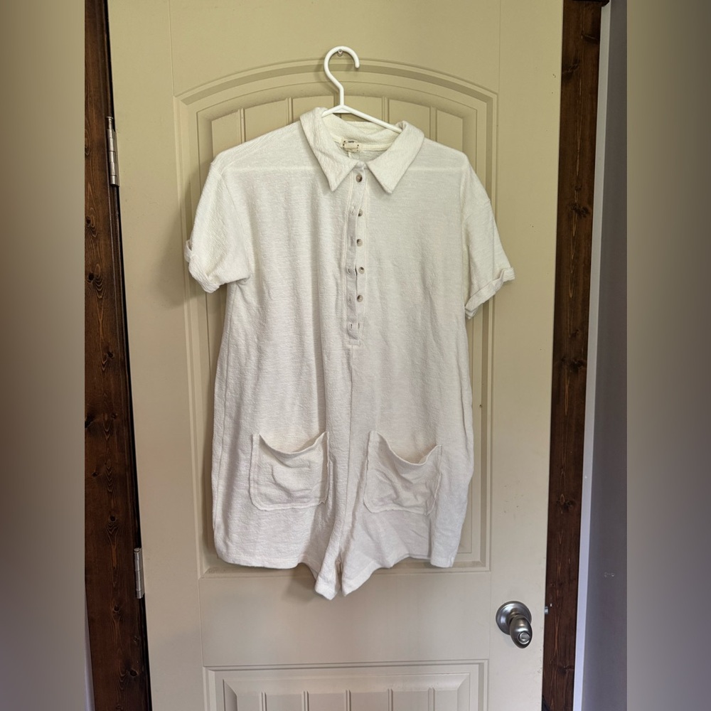 Billabong White Terry Romper